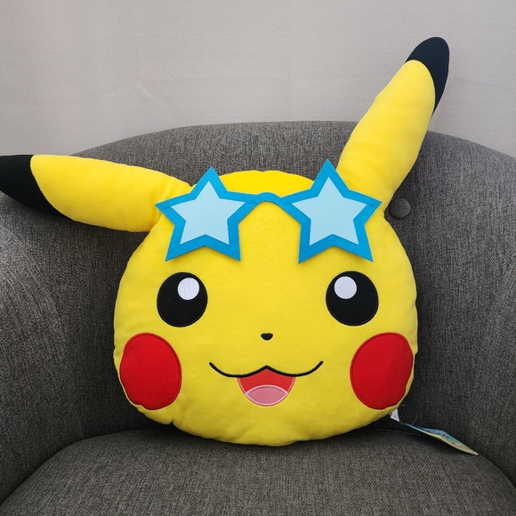 Large Pikachu Face Cushion - Picture 1 of 3